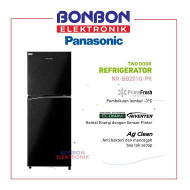 Panasonic Kulkas 2 Pintu NR-BB201-QPK / NR-BB201Q / NRBB201QPK