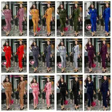 SETELAN BLAZER WANITA CARA SCUBA