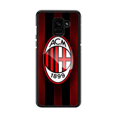 Guard Case Plus Ac Milan O1209 Cust ... or Samsung Galaxy A8 2018