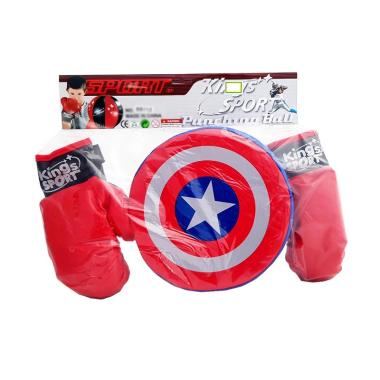 MOMO Boxing Set King Sport Captain America Mainan Anak
