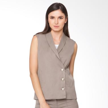 A&D Ms 1018A Ladies Sleeveless Blouse Atasan Wanita - Light Brown
