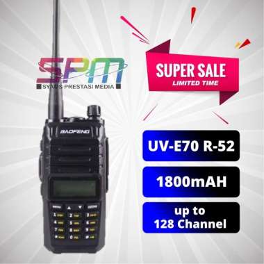 Baofeng HT Radio UV-E70 UVE70 R-52 Dual Band VHF - UHF Radio Handy Walkie Talkie TERLARIS