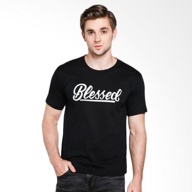 JCLOTHES Kaos Pria Kaos Distro Tumblr Tee Blessed - Hitam
