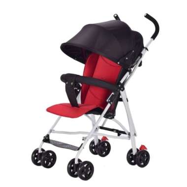 STROLLER BAYI LIPAT - BAHAN TEBAL DAN SOFT - Biru Hitam