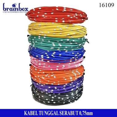 Kabel Bodi Kabel Bintik Kabel Serabut 0.75mm 18AWG Mobil Kabel Tunggal Merah Bintik
