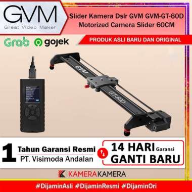 KameraKamera Slider Kamera Dslr GVM GT-60D Motorized Camera Slider 60CM Hitam