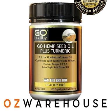 GO Healthy Hemp Seed Oil Plus Turmeric 100 SoftGel Capsules