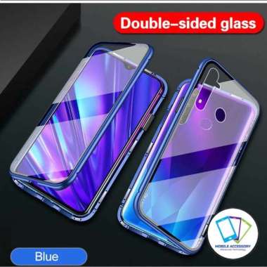 Hard Case Magnetic Realme C3 RealmeC3 Double Glass 2 Sisi Depan Belakang Kaca Cover Casing Hp Murah 