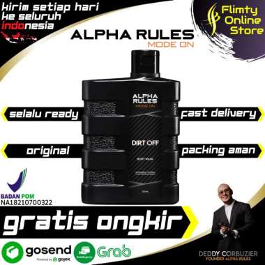 Alpha Rules Dirt Off Body Wash 250ml sabun mandi cair pria alpharules original