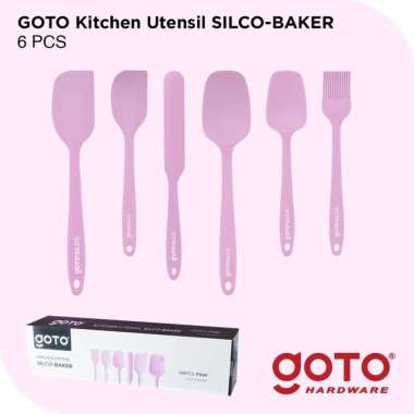 Goto Silco Baker Kitchen Utensil Silikon Spatula Selai Kue Roti Dapur Pink
