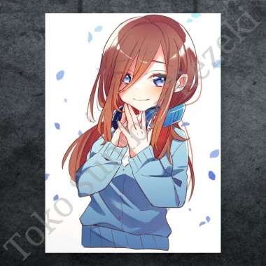Poster Figure Nino Nakano Miku Gotoubun Quintessential Kanvas Paper 30×20