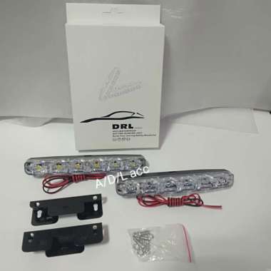 lampu led drl 6 titik daytime dus putih