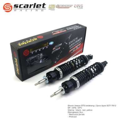 Original Scarlet Racing SCT-7912 Vespa GTS GT GTV Belakang 24 Click Klik Rebound Preload Adjustable