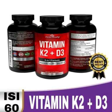 DEVINE BOUNTY VITAMIN K2 + D4 | MULTI VITAMIN HERBAL | VITAMIN K2+ D3 ASLI