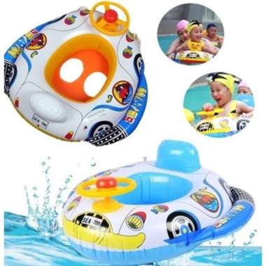 BABY BOAT SEA 700 / BAN RENANG STIR / PELAMPUNG RENANG ANAK Biru Putih