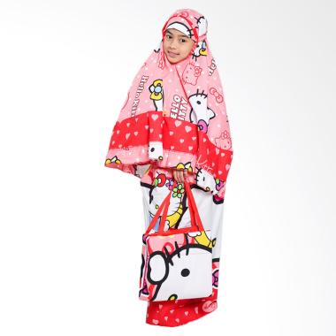 Zahra Kids Hello Kitty Mukena Anak - Red Fanta Bow