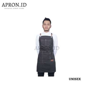 Celemek Apron Barista Cafe Coffeshop Waiter waitress Barbershop Bartender Multifungsi Unisex ABU