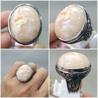 Cincin Batu Fosil Mani Gajah Asli