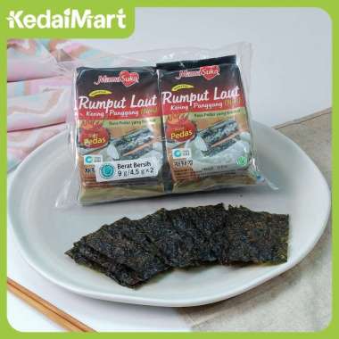 Promo Harga Mamasuka Rumput Laut Panggang Pedas per 2 bungkus 4 gr - Blibli