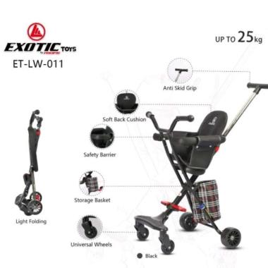 Stroller Mini Portbale Exotic Et Lw 011 Mudah Dilipat Black