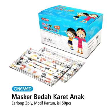 MASKER ONEMED ANAK / MASKER MEDIS ANAK MOTIF - ISI 50pcs