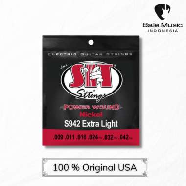 Senar Gitar Elektrik SIT Strings S942 Extra Light Power Wound Nickel Original USA