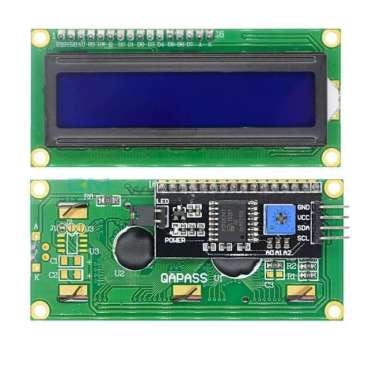 cuci gudang LCD display 1602 + I2C 16x2 16 2 16*2 biru blue hijau