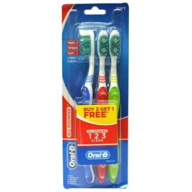 ORAL-B ALL ROUNDER 123 CLEAN MEDIUM 2+1'S