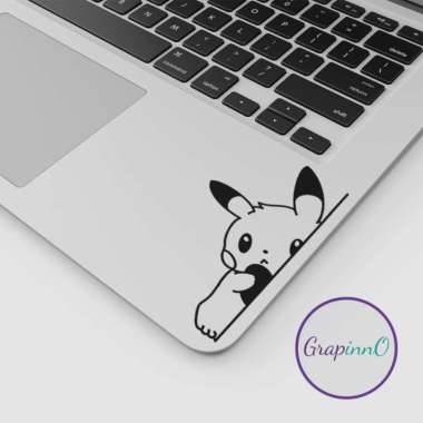 Decal Sticker Macbook Apple Pikachu Pokemon Anime Stiker Laptop