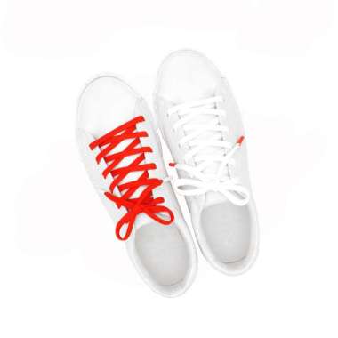 KIPZKAPZ MFS76 - Tali Sepatu Pipih / Flat Shoelace [8mm] 90 cm Merah Putih