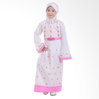 Jesca and Paul Clara 206 Gamis Baju Muslim Anak - White