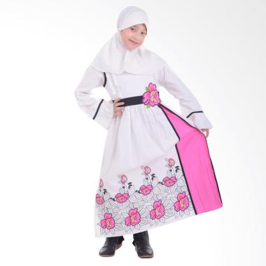 Jesca and Paul Ayesha 209 Gamis Baju Muslim Anak - White