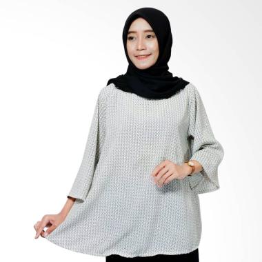 Ayda Jumbo Blouse Muslim Wanita - Broken White Motif