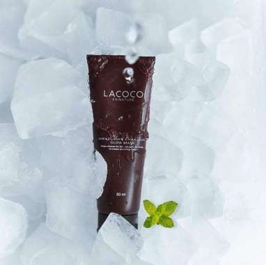 Lacoco Amazonian Charcoal Glow Mask - masker Ampuh hilangkan komedo - masker untuk mencerahkan wajah