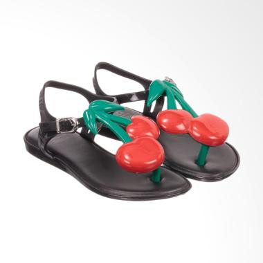 Melissa Solar Cherry Sandal Wanita - Black