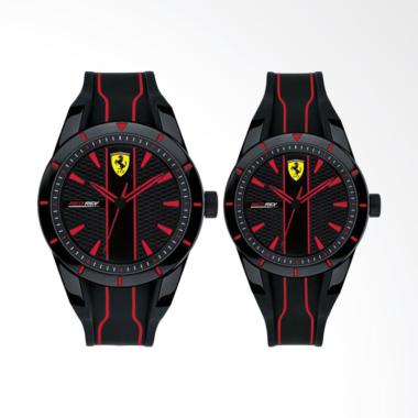 Ferrari 0870021 Redrev Rubber Jam Tangan Couple - Black