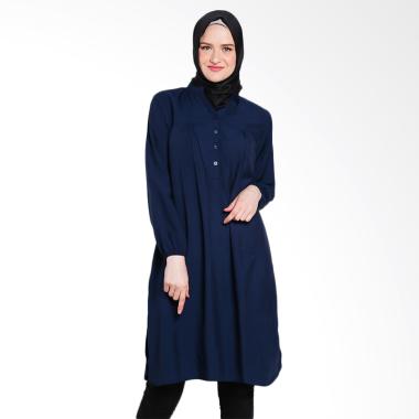 Koesoema Clothing Stella Midi Dress ... unik Muslim Wanita - Navy