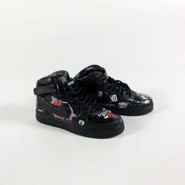 AIR FORCE 1 ONE SUPREME NBA BLACK 3D SNEAKERS KEYCHAIN MINIATUR