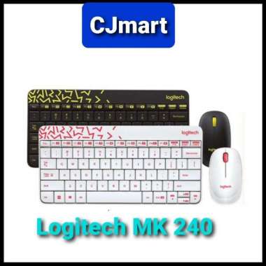 Logitech MK240 Wireless Combo Keyboard Mouse Original HITAM