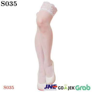 S035 - Stocking Sepaha Putih Polos Transparan