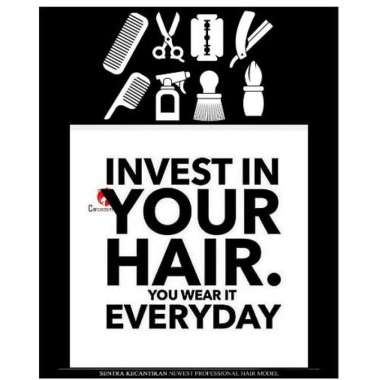 Poster Barber Poster Anak Poster Barbershop \ Poster Hiasan Dinding Salon Dekorasi Wall Decor WORDS 