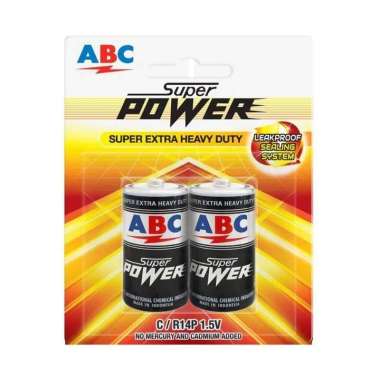 ABC Carbonzinc Baterai R14 (C) SPW 2B - Hitam