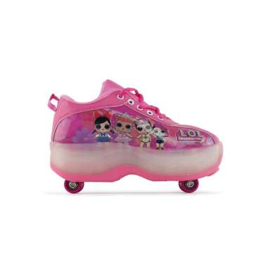 Sepatu Anak Sepatu Roda Anak Roda 4 Lol Pink 28
