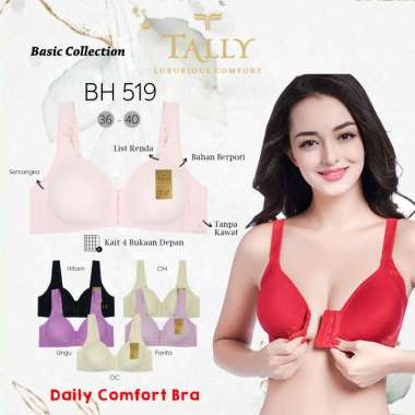 TALLY 519 BRA BH KAIT DI DEPAN BUSA TIPIS TANPA KAWAT SIZE 36-42 42B