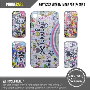 Fuze Tokidoki Design Soft TPU Case For Iphone 7 / 8 Back Casing