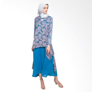 Kasa Heritage Aria Set Dress Gamis Wanita - Biru Pink
