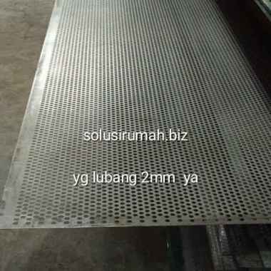 PLAT LUBANG SS T08MM HOLE 2mM STAINLESS PER100CM PERFORATED CUSTOM