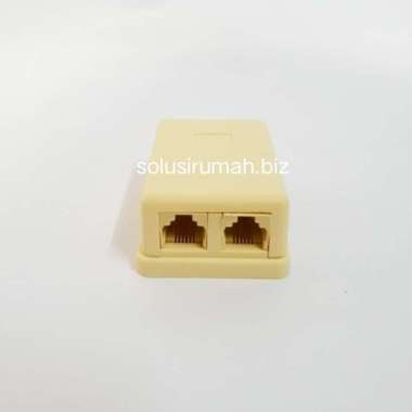 Roset Telepon double Lubang 2 Terminal Telp Lubang RJ-11 RJ11 rj 11 lb