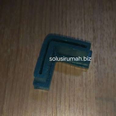 KAKI KARET SIKU BESI 35 x 35 mm MODEL L ALAS KAKI RAK SIKU 35MM 3.5 cm - Hitam