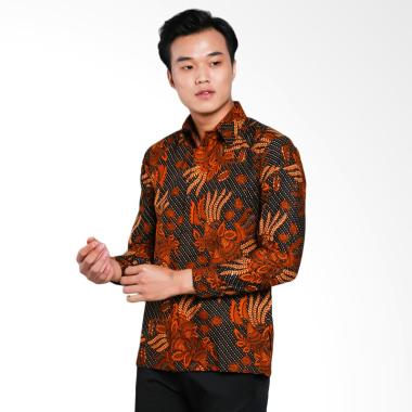 AWANA Lereng Hatta Modern Slim Fit Kemeja Batik Pria - Coklat